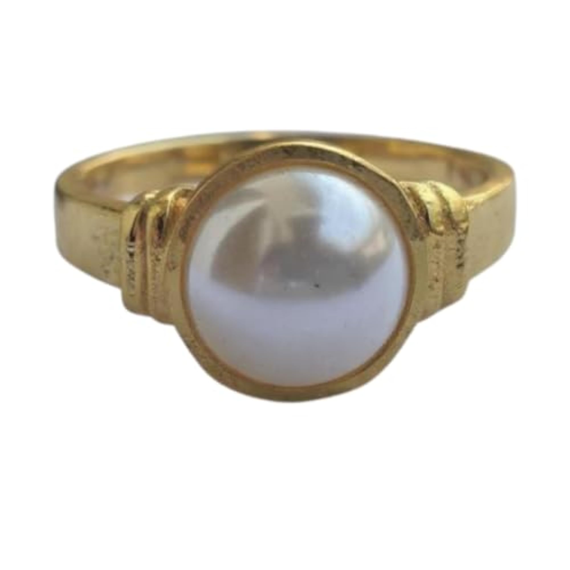 Men's Yellow Pearl Ring, Stylish Everyday Accessory